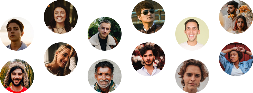 photo mosiac of random people